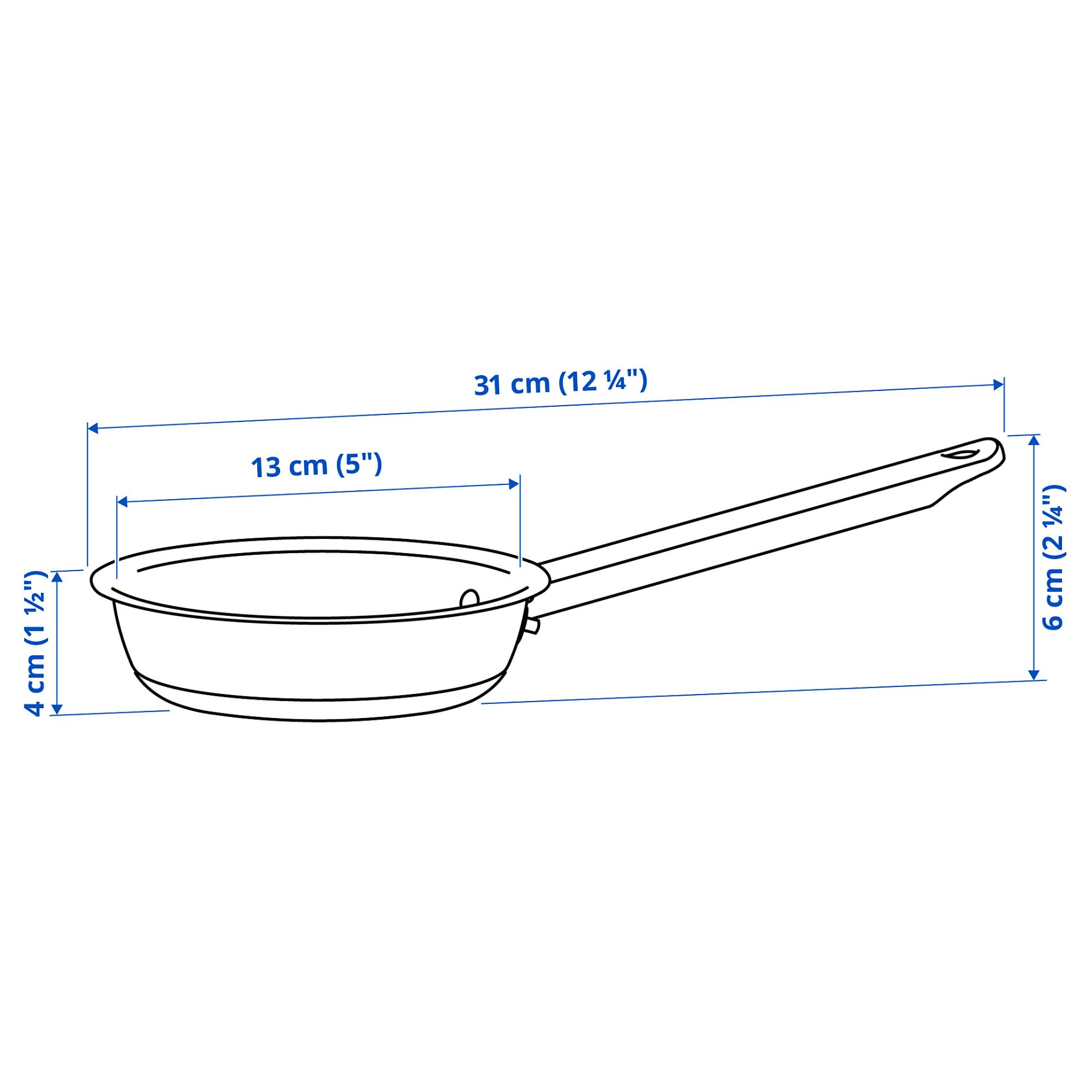 IKEA 365+, τηγάνι/αντικολλητική επένδυση, 13 cm, 905.879.06