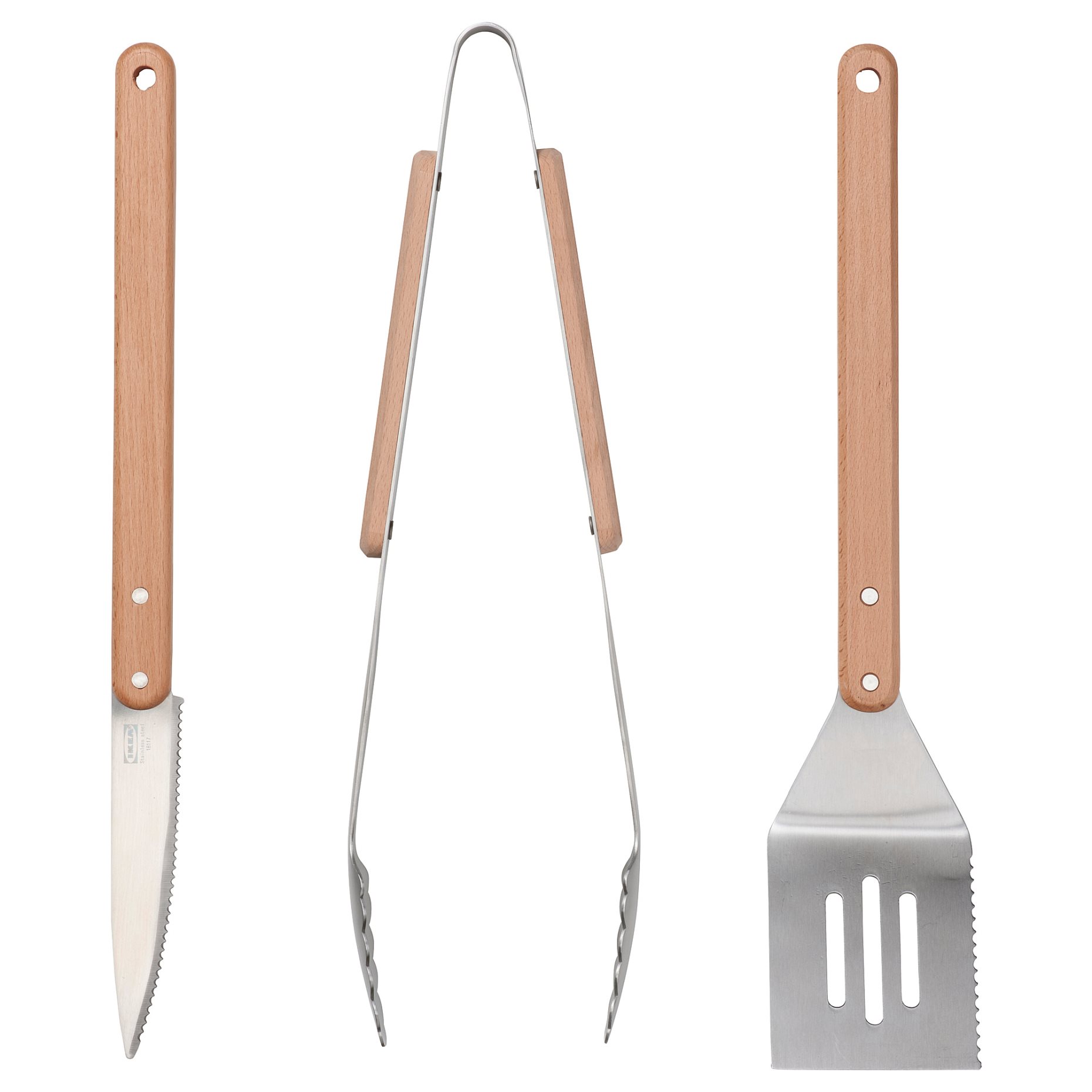 GRILLTIDER, εργαλεία ψησταριάς, σετ 3 τεμ., 905.908.62