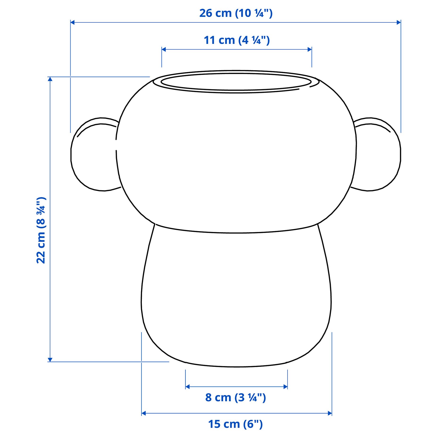 IKEA PS 2026, βάζο, 22 cm, 906.185.59