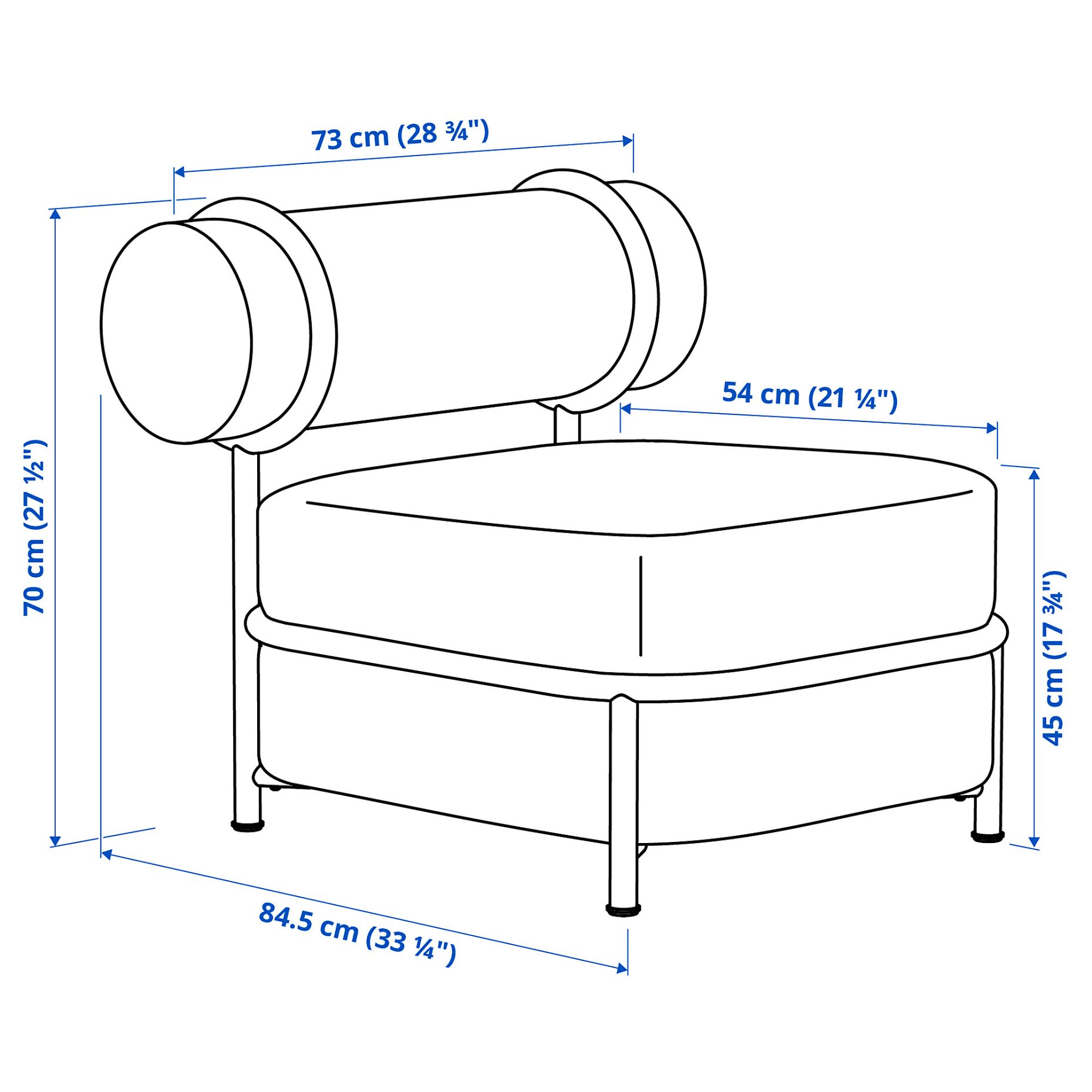 IKEA PS 2026, πολυθρόνα με φουσκωτό μαξιλάρι καθίσμα/πλάτης, 906.232.02