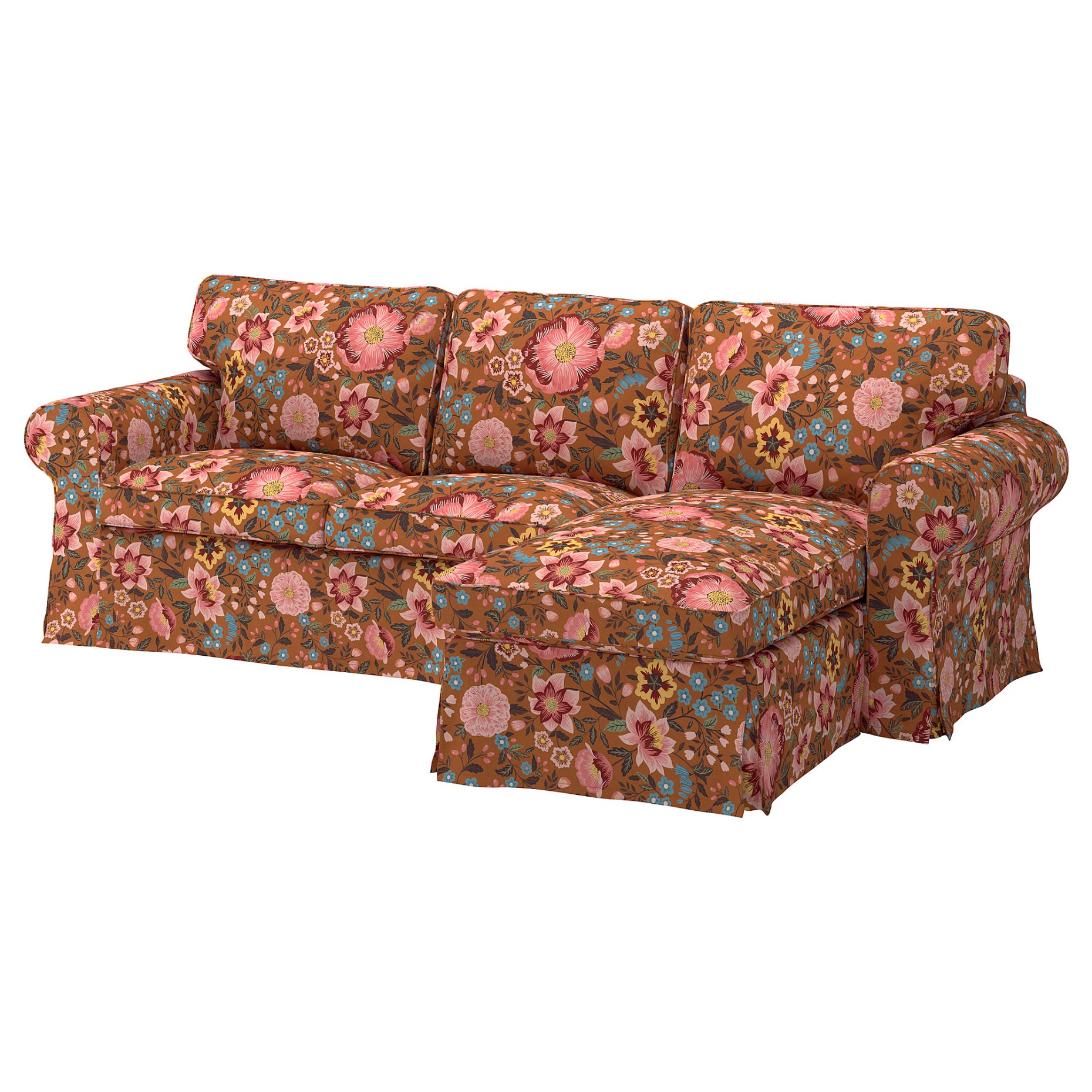 EKTORP, cover for 3-seat sofa with chaise longue, 906.355.54