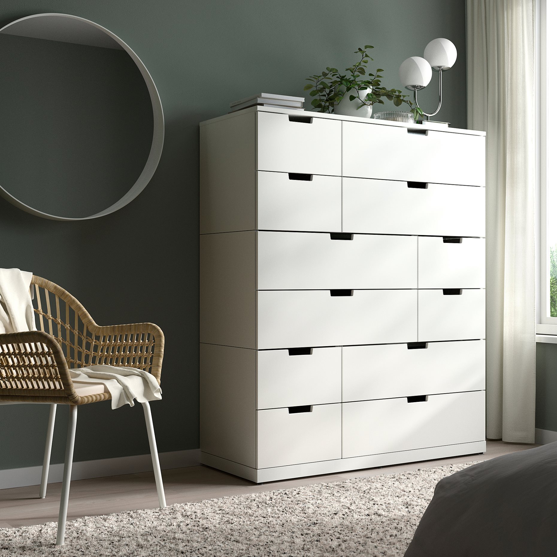 NORDLI, συρταριέρα με 12 συρτάρια, 120X145 cm, 992.394.89