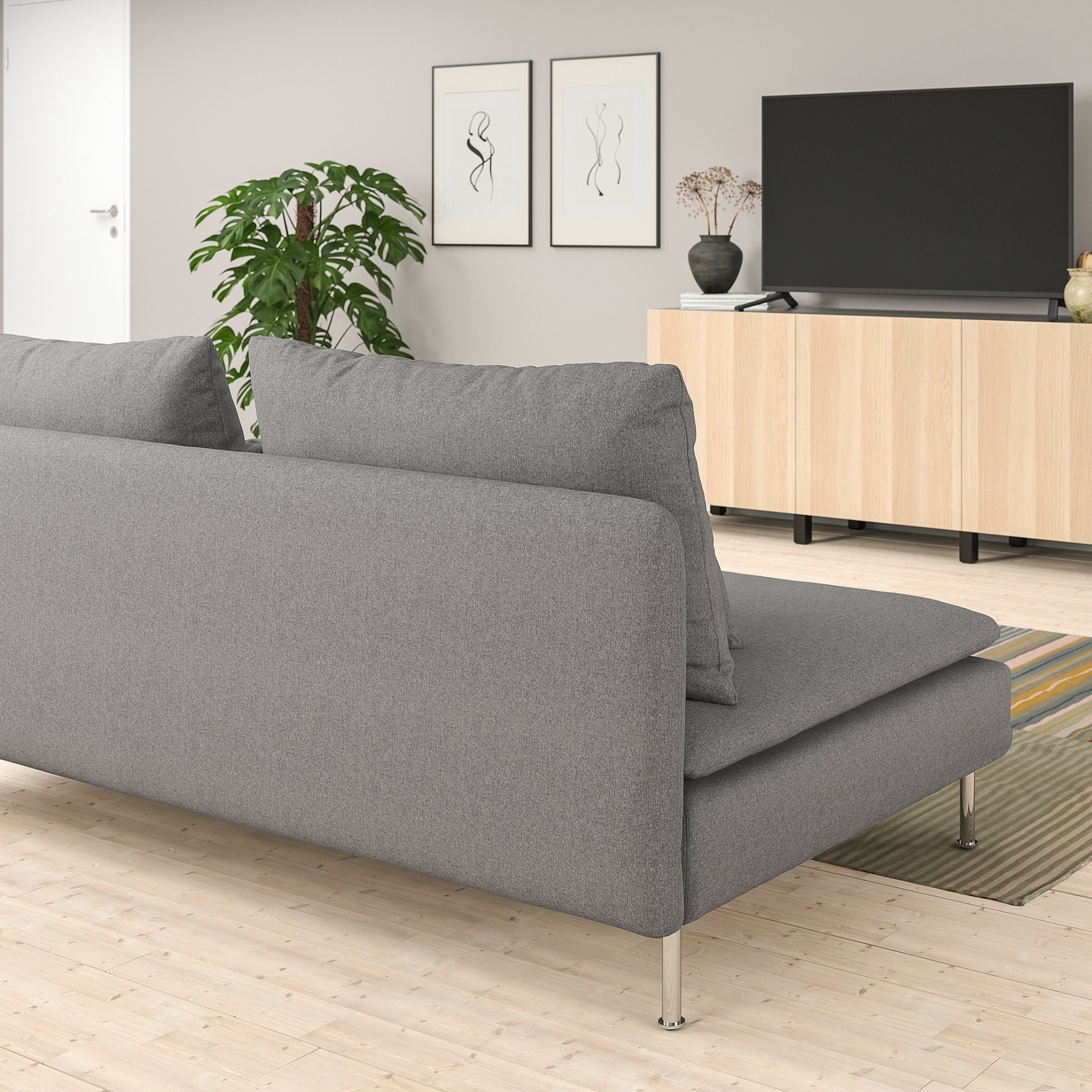 SÖDERHAMN, 4-seat sofa with chaise longue and open end, 994.521.11