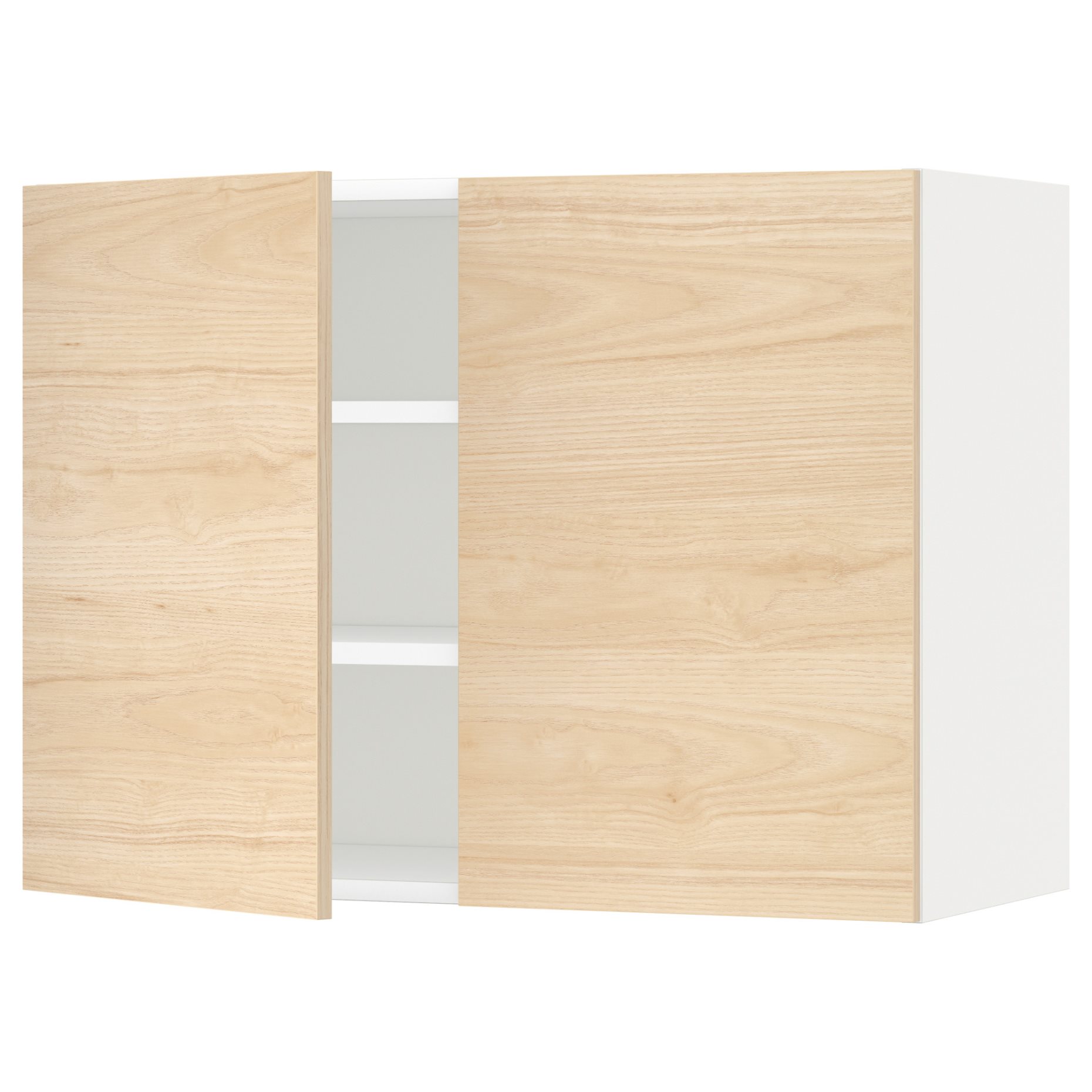 METOD, ντουλάπι τοίχου με ράφια/2 πόρτες, 80x60 cm, 994.685.36