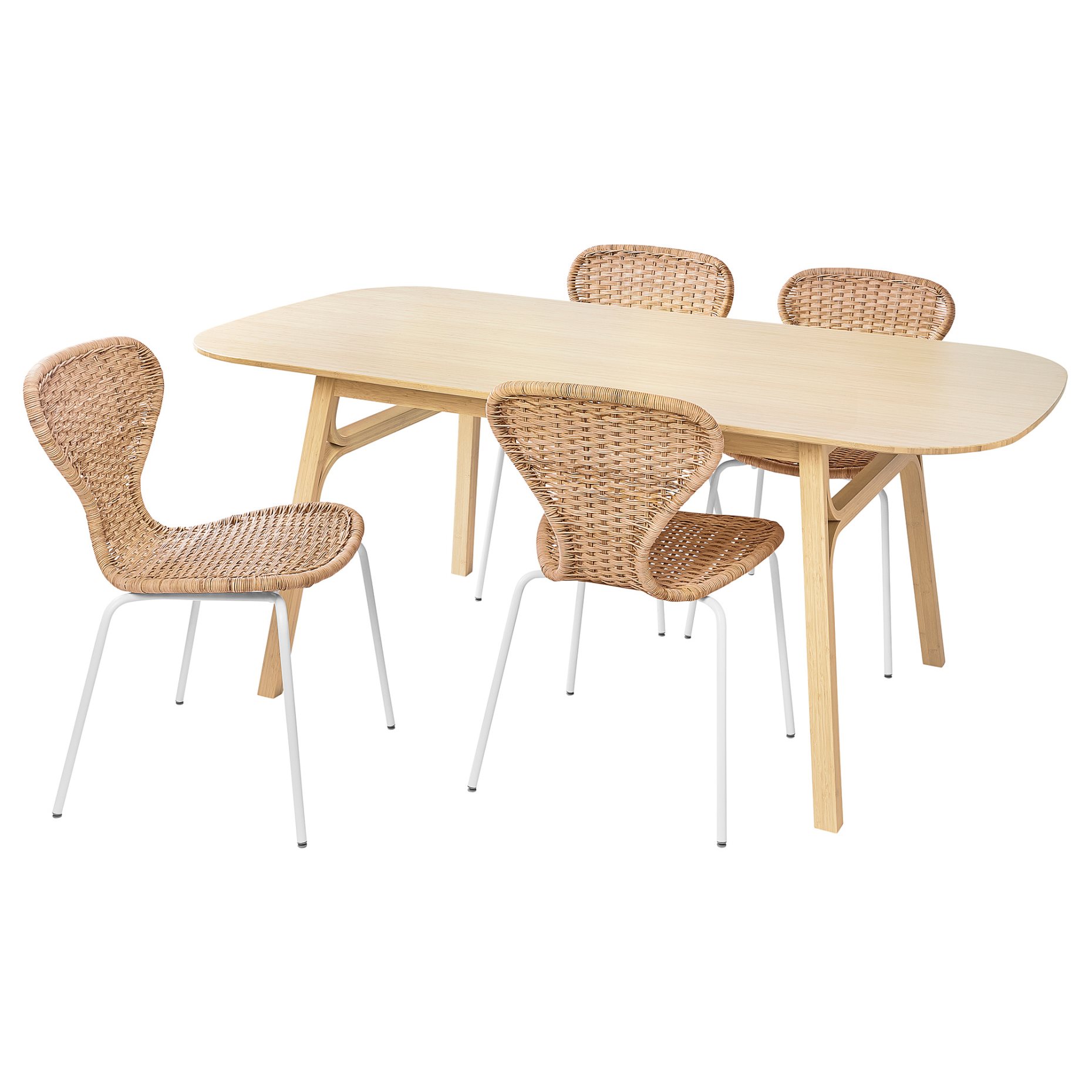 VOXLOV/ALVSTA, τραπέζι και 4 καρέκλες, 180x90 cm, 994.815.71