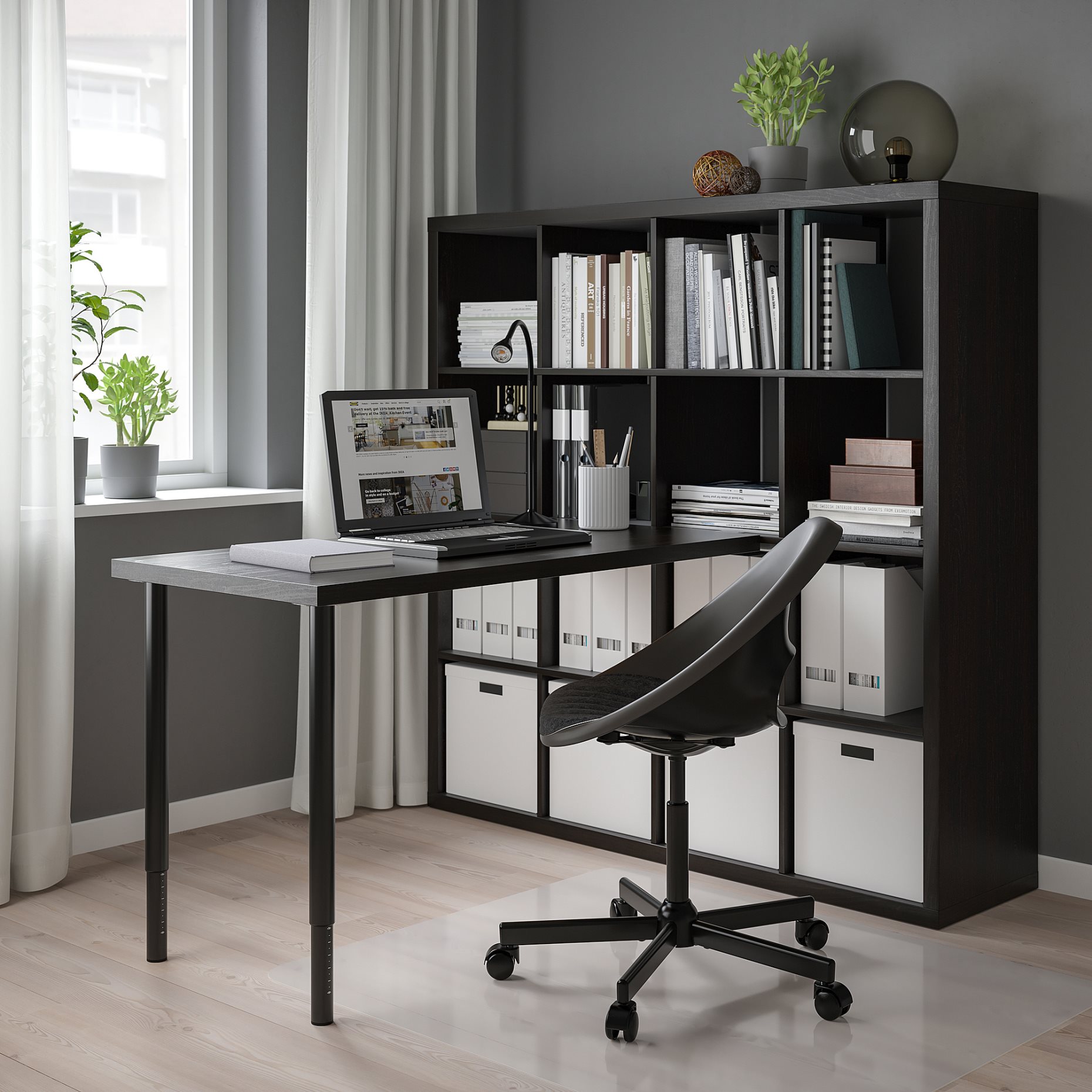 KALLAX/LAGKAPTEN, desk combination, 147x159x147 cm, 994.816.51
