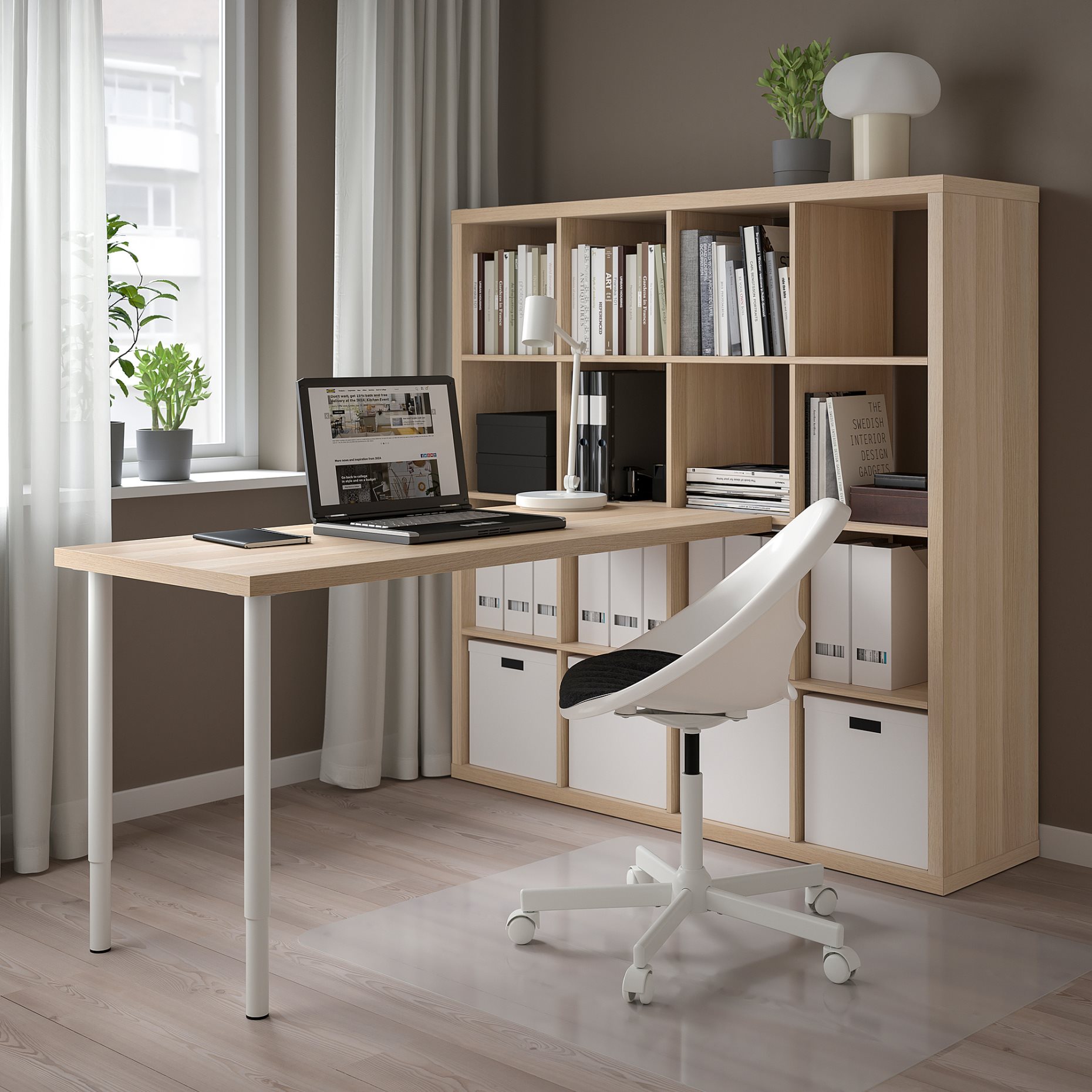 KALLAX/LAGKAPTEN, desk combination, 147x179x147 cm, 994.816.70