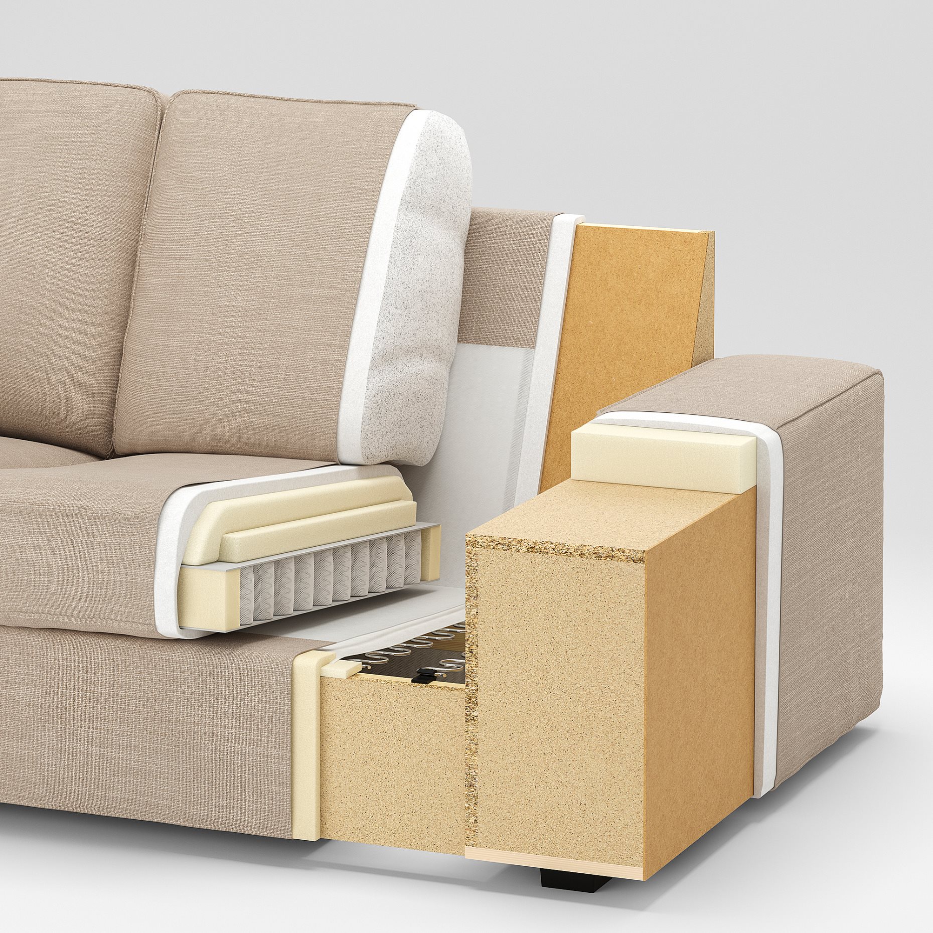 KIVIK, 3-seat sofa with chaise longue, 994.828.39