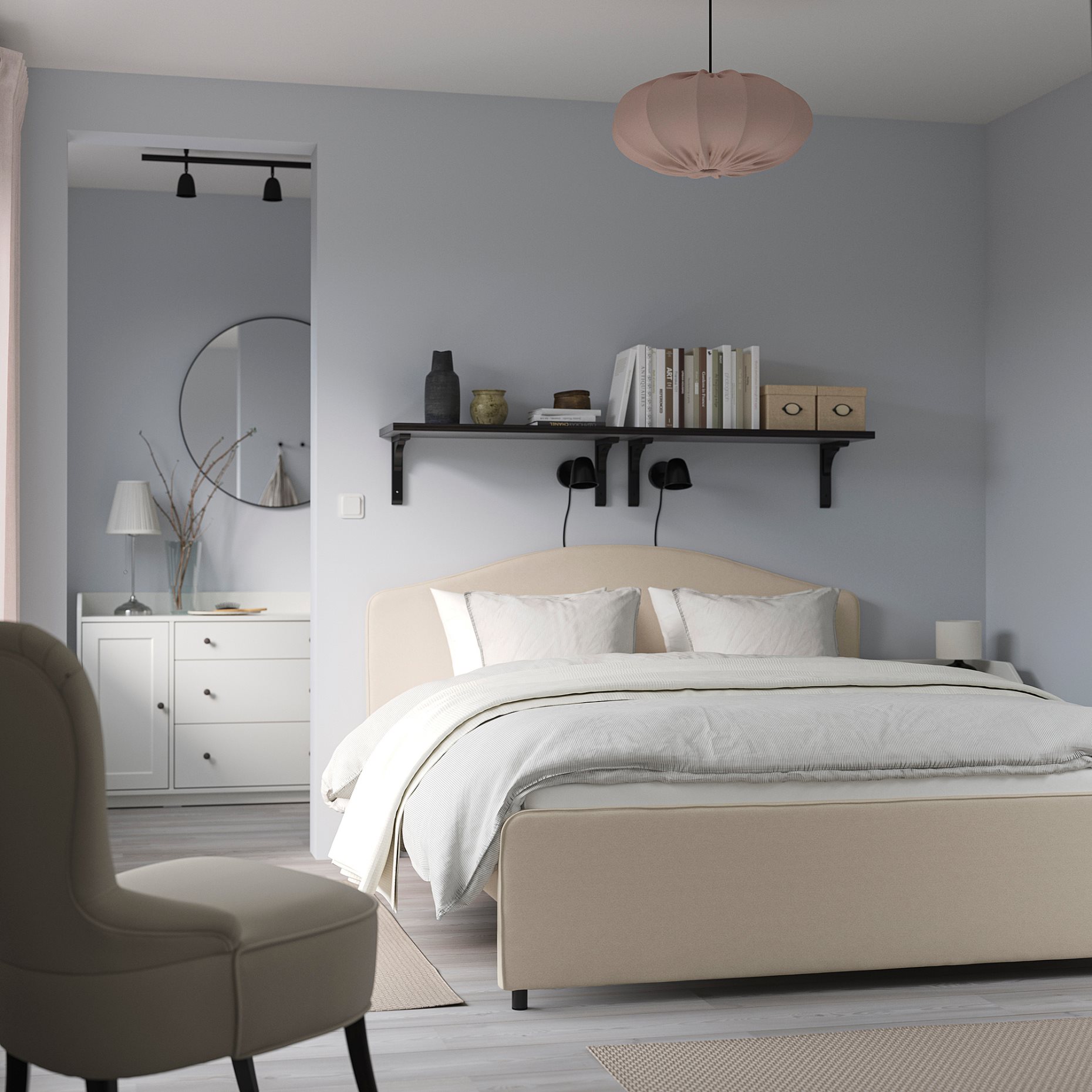 HAUGA, bedroom furniture/set of 2, 160x200 cm, 994.833.82