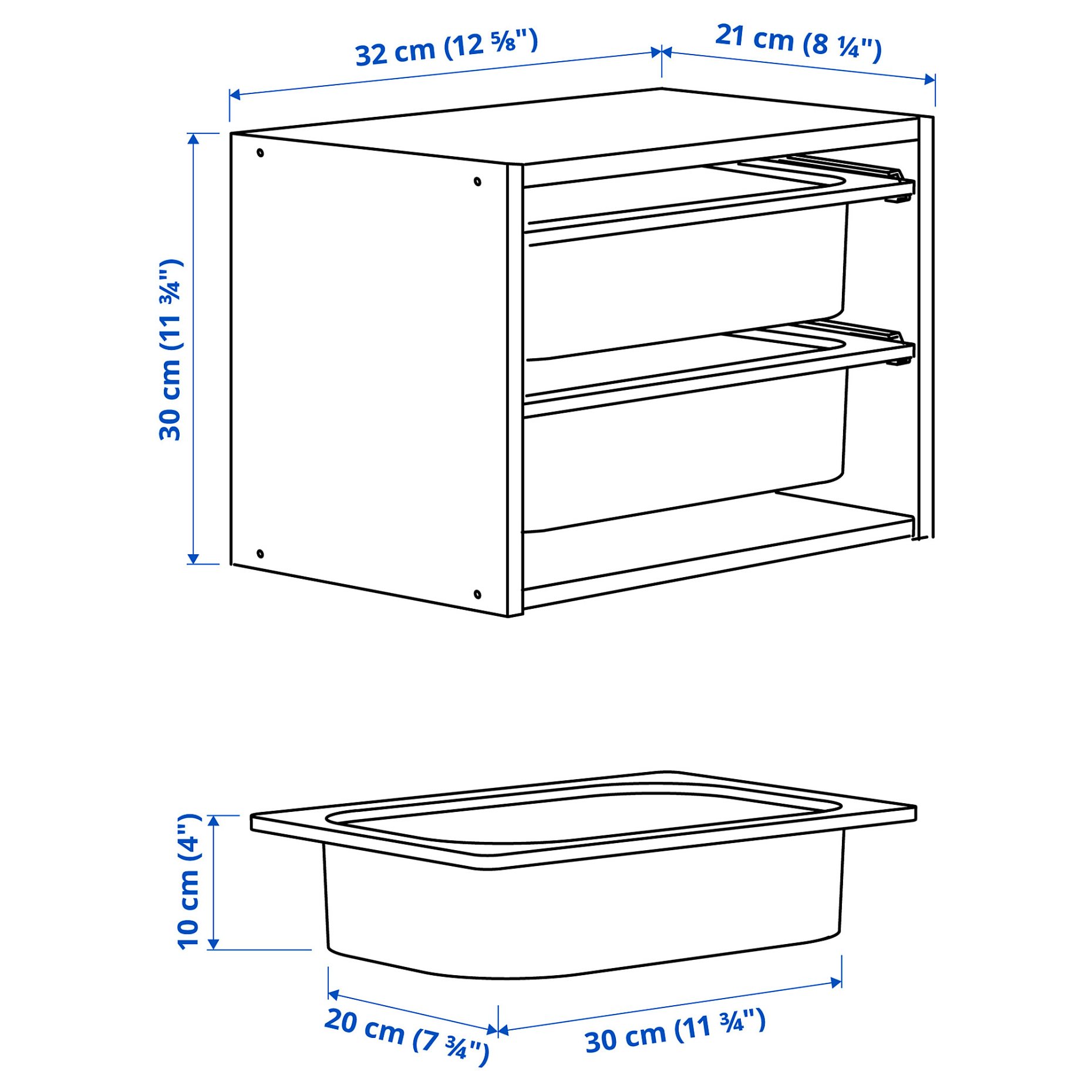 TROFAST, wall storage, 32x21x30 cm, 995.255.94