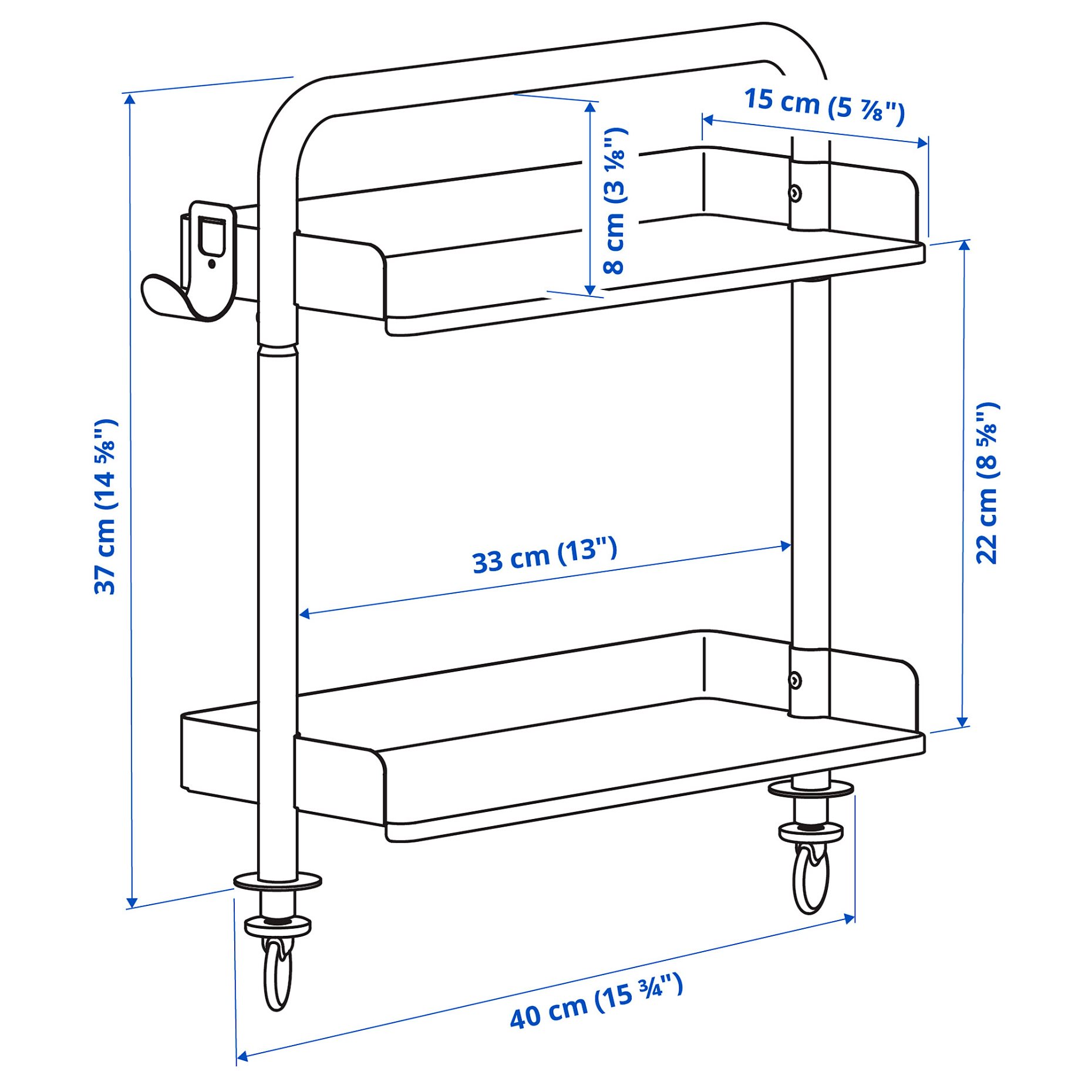 RELATERA, desk combination sit/stand, 117x60 cm, 995.557.60