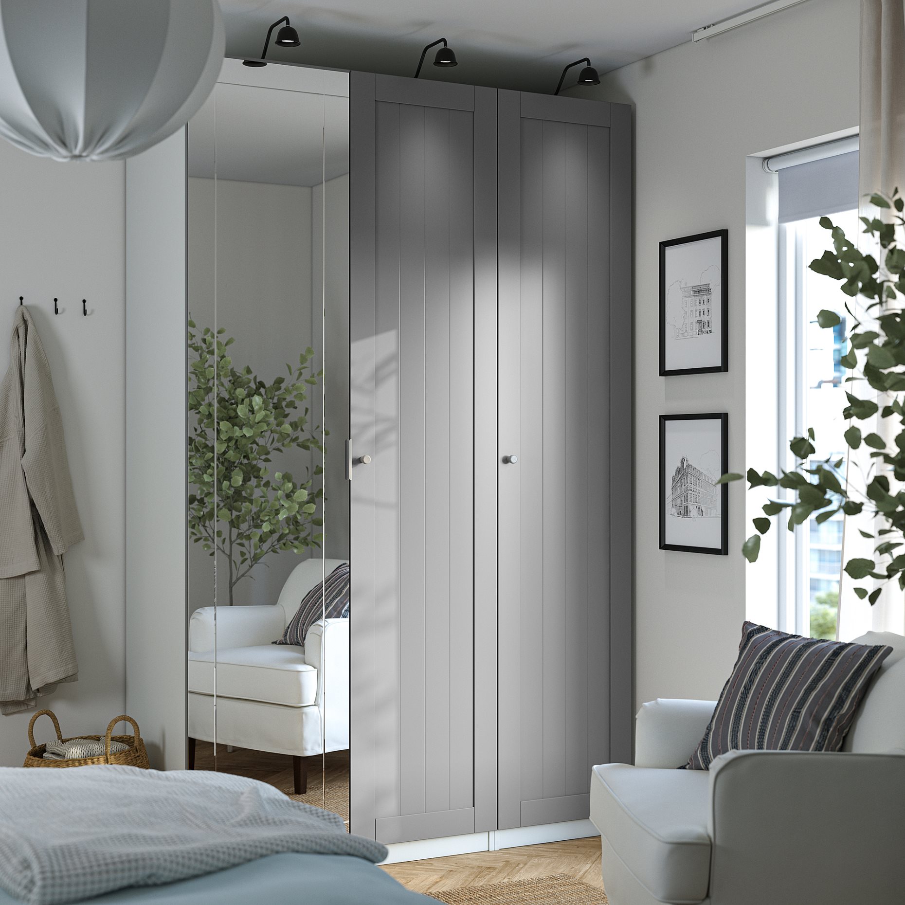 PAX/KAMMAR/GULL, wardrobe combination, 150x60x236 cm, 995.725.47