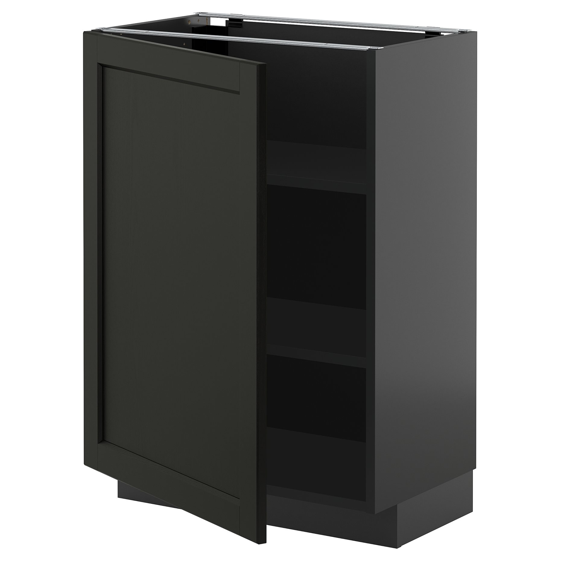 METOD, base cabinet with shelves, 60x37 cm, 995.870.92