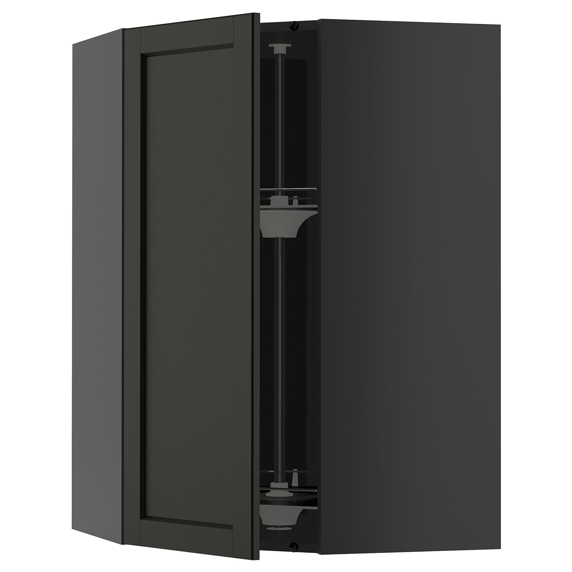 METOD, corner wall cabinet with carousel, 68x100 cm, 995.889.92