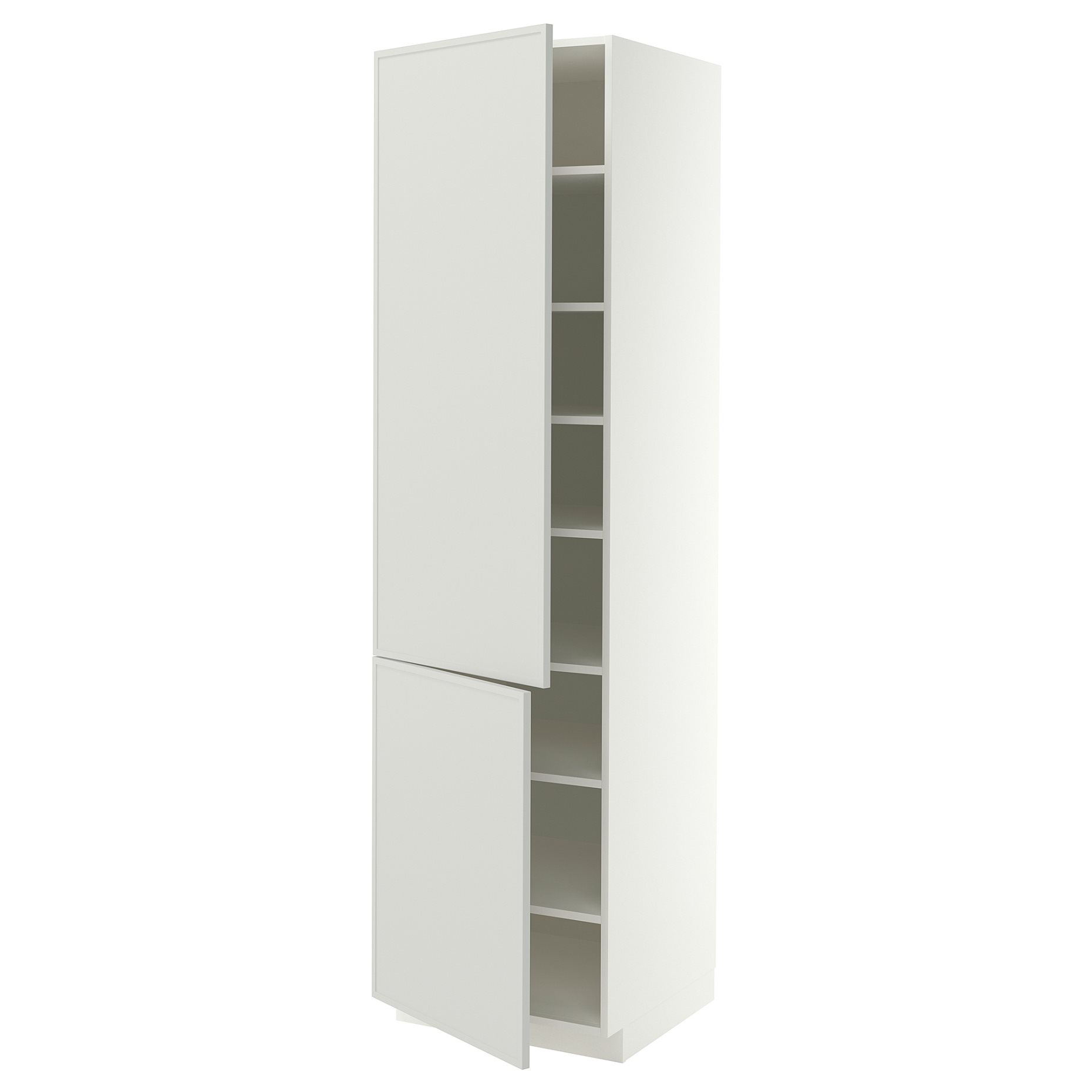 METOD, high cabinet with shelves/2 doors, 60x60x220 cm, 996.051.90