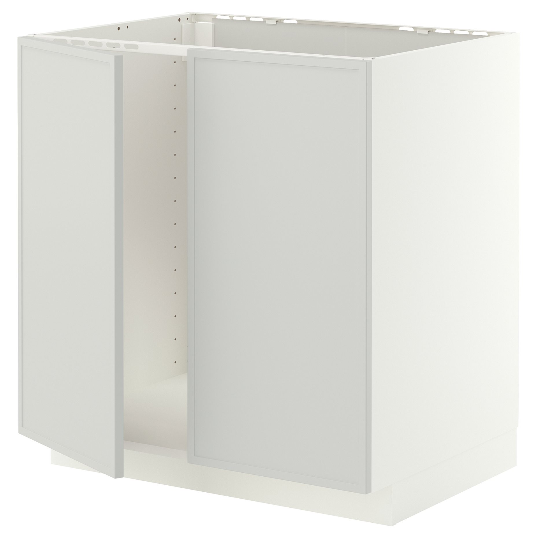 METOD, base cabinet for sink/2 doors, 80x60 cm, 996.057.03