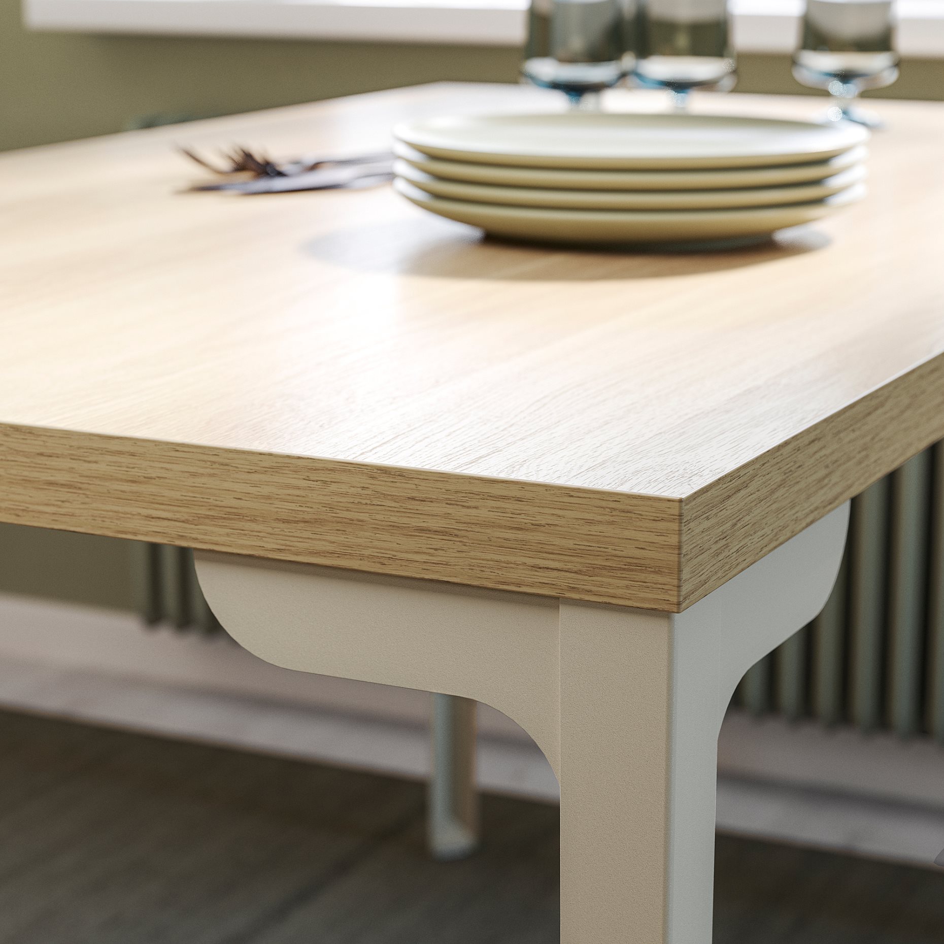 SKÅLSTA, τραπέζι και 4 καρέκλες, 140x80 cm, 996.089.85