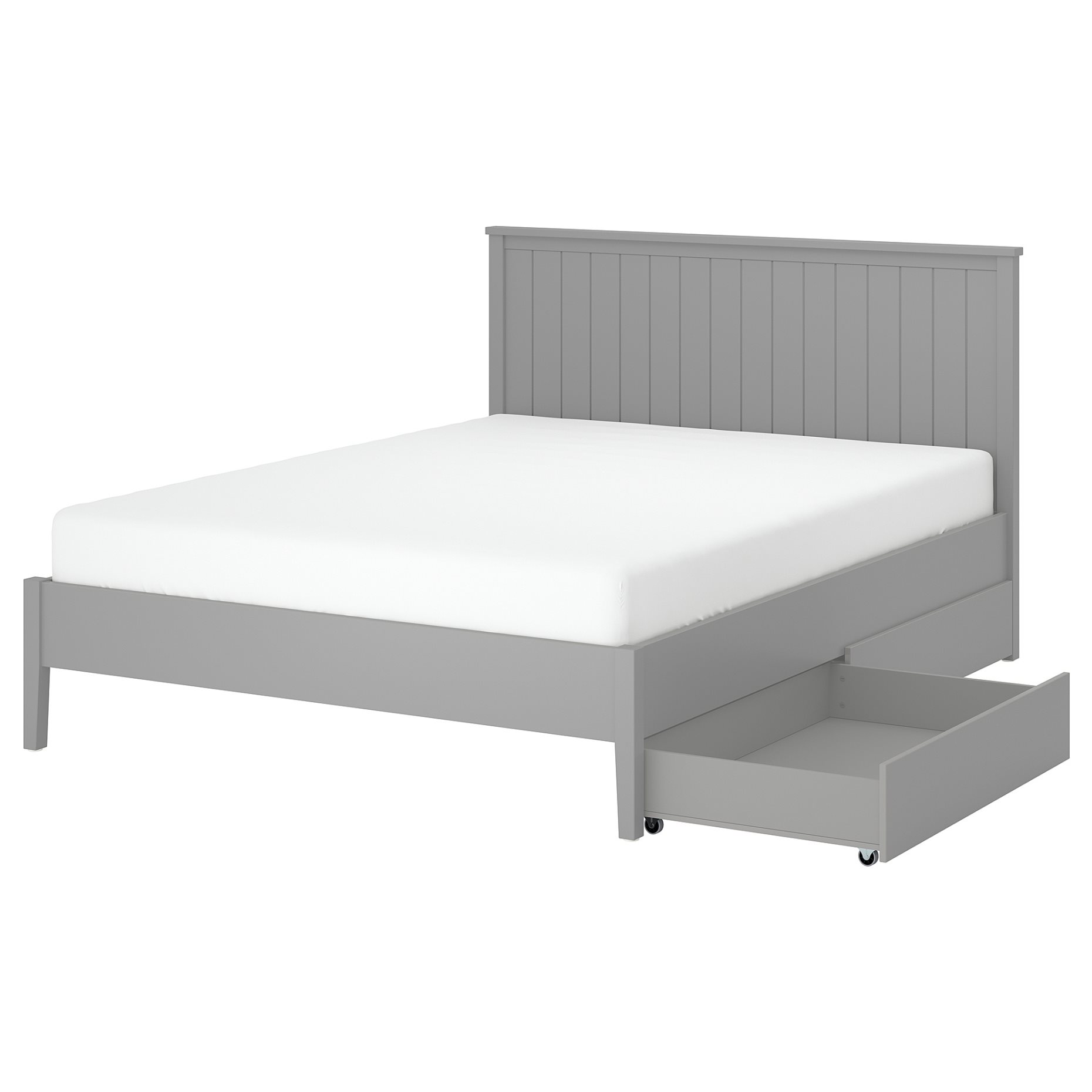 GULLABERG, bed frame with 2 storage boxes, 140x200 cm, 996.148.06