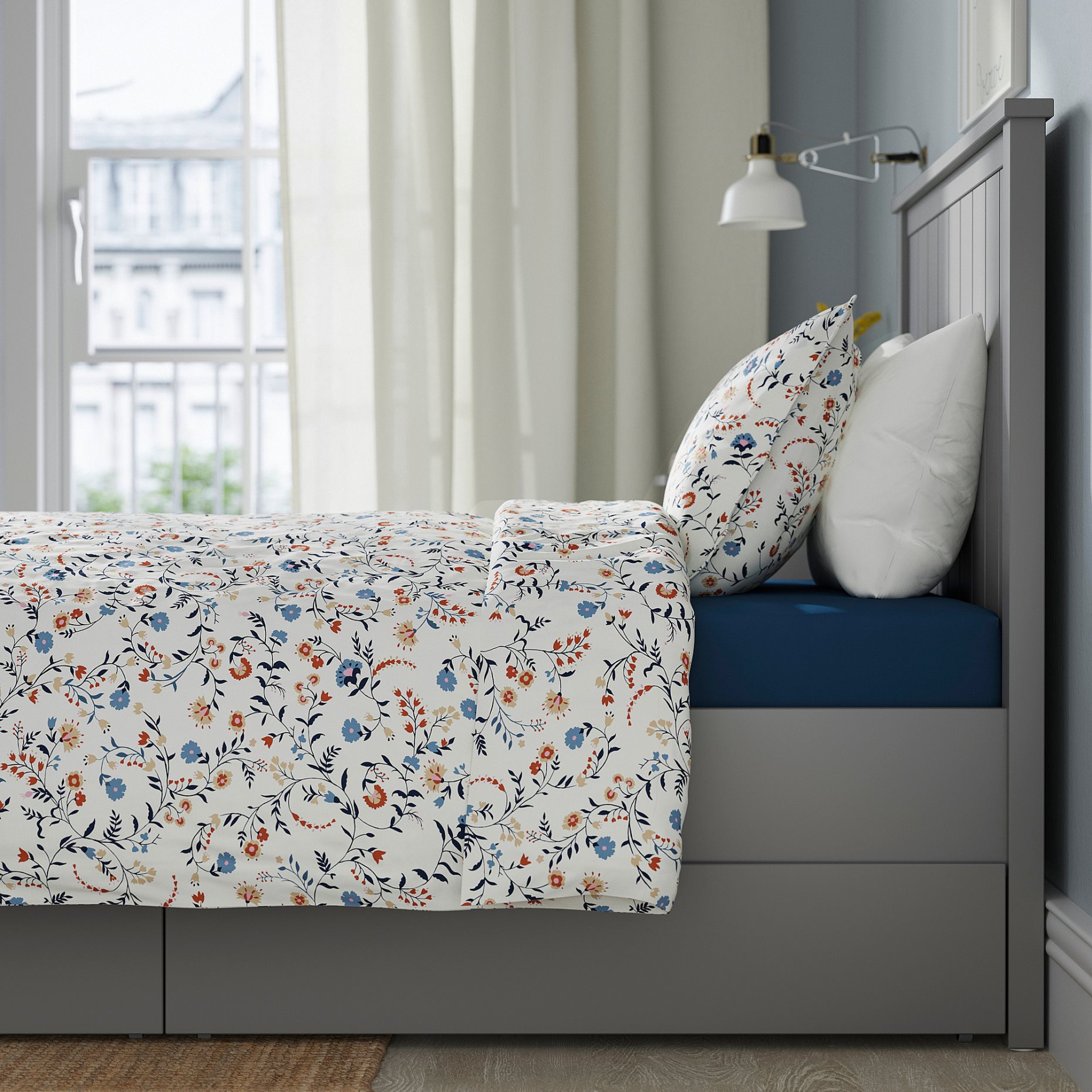 GULLABERG, σκελετός κρεβατιού με 2 κουτιά αποθήκευσης, 90x200 cm, 996.310.09