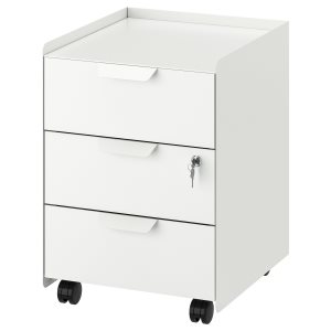 drawer unit with 3 drawers on castors, 40x47x56 cm