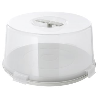 Ikea Krispig 203.364.07 Portatorta In Polipropilene - Diametro 36 Cm, Altezza 17 Cm - Adatto A Microonde E Congelatore, Lavabile In Lavastoviglie - 2