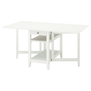 NÄSINGE gateleg table with storage, 48/104/159x85 cm 20587537