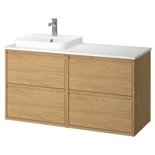 ANGSJON/KATTEVIK wash-stand/wash-basin/tap, 122x49x71 cm 59528599