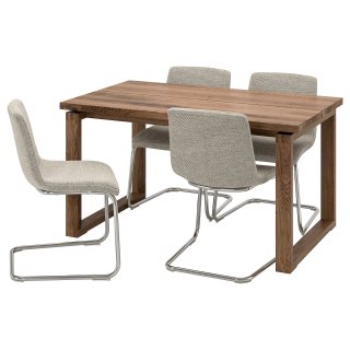 MÖRBYLÅNGA Table - oak veneer brown stained 86 5/8x39 3/8 