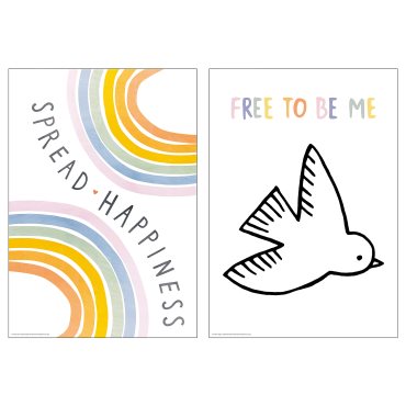 BILD, πόστερ/Ευτυχία παντού, 2 τεμ. 21x30 cm, 005.364.93