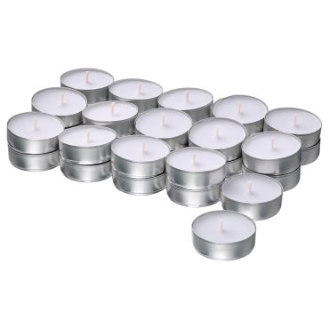 ÄDELTUJA, scented tealight/cucumber & lime 30 pack, 3.5 hr, 005.480.47