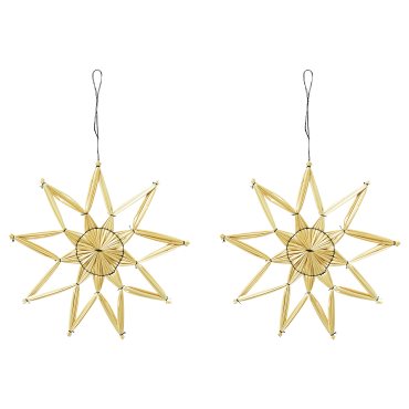 VINTERFINT, hanging decoration/handmade star/2 piece, 005.623.35