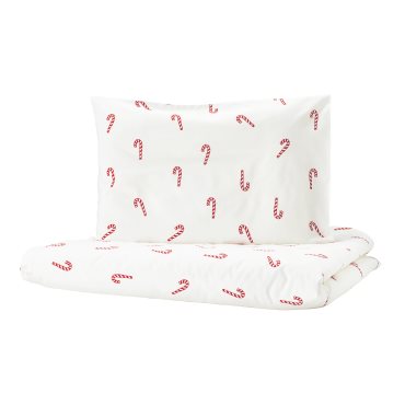 LÖVSÅNGARE, duvet cover 1 pillowcase for cot, 110x125/35x55 cm, 006.441.62