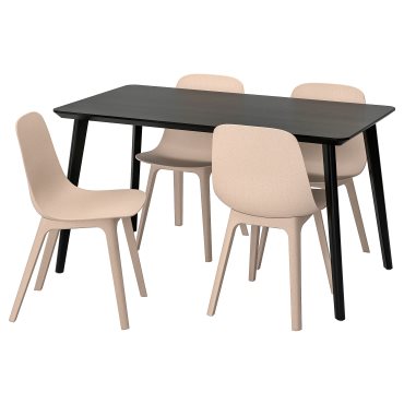 LISABO/ODGER, τραπέζι και 4 καρέκλες, 092.597.02