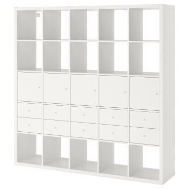 KALLAX, shelving unit with 10 inserts, 182x182 cm, 092.783.38