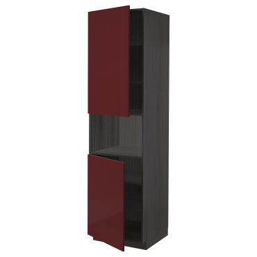 METOD, high cabinet for microwave with 2 doors/shelves, 60x60x220 cm, 094.690.74