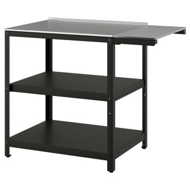 GRILLSKÄR, kitchen island with side table/outdoor, 93/116x61 cm, 094.952.28