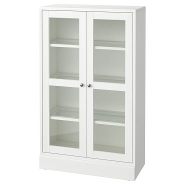 HAVSTA, glass-door cabinet with plinth, 81x37x134 cm, 095.346.54