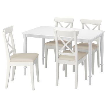 DANDERYD/INGOLF, τραπέζι και 4 καρέκλες, 130 cm, 095.442.43