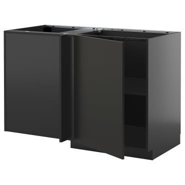 METOD, corner base cabinet with shelf, 128x68 cm, 095.883.12