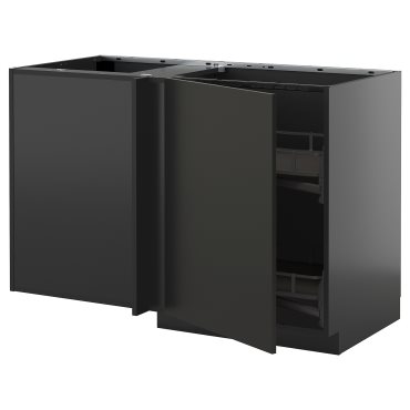 METOD, corner base cabinet with pull-out fitting, 128x68 cm, 095.885.24