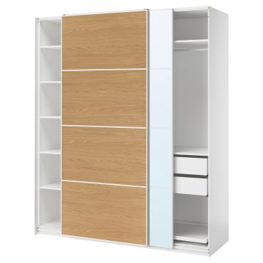PAX, wardrobe with sliding doors, 200x66x236 cm, 096.088.81