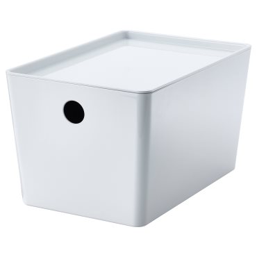 KUGGIS, box with lid, 18x26x15 cm, 105.012.85