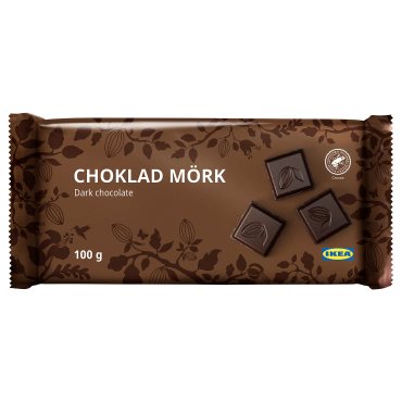 CHOKLAD MORK, dark chocolate tablet/RAC certified, 100 g, 105.247.48