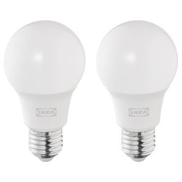SOLHETTA, LED bulb E27 806 lumen/2 pack, 4000 K, 105.915.11
