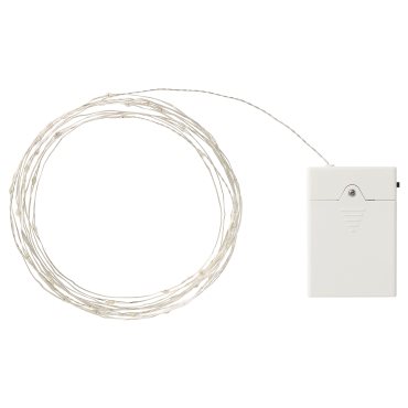 STRÅLA, lighting chain with built-in LED light source/battery-operated, 106.335.54
