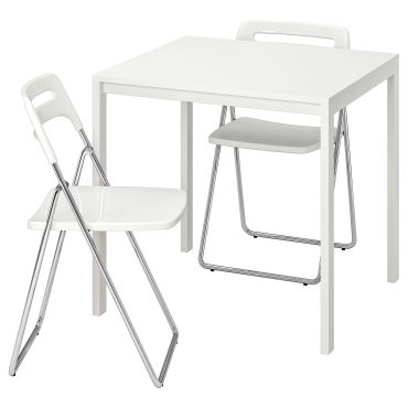 MELLTORP/NISSE, τραπέζι και 2 πτυσσόμενες καρέκλες, 191.614.89