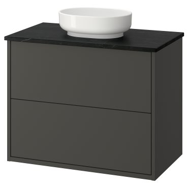 HAVBÄCK/VINDEL, έπιπλο νιπτήρα με συρτάρια/νιπτήρα, 82x49x77 cm, 196.224.57