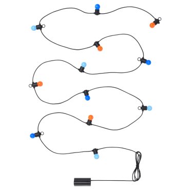 SOLVINDEN, chain with built in LED light source/12 bulbs/battery-operated/outdoor, 205.931.85