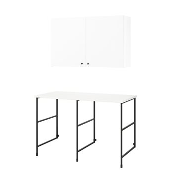 ENHET, σύνθεση αποθήκευσης για χώρο πλυντήριου, 139x63.5x85.5 cm, 294.774.74