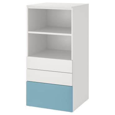 SMASTAD/PLATSA, bookcase with 3 drawers, 60x57x123 cm, 295.446.71